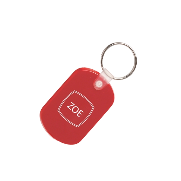 2.188" x 1.375" soft plastic keychain in solid and translucent styles.... from ASI 62088 IDProductsource