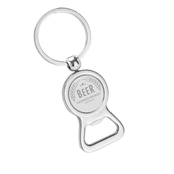 3.25" x 1.25" polished chrome metal keychain and bottle opener.... from ASI 62088 IDProductsource