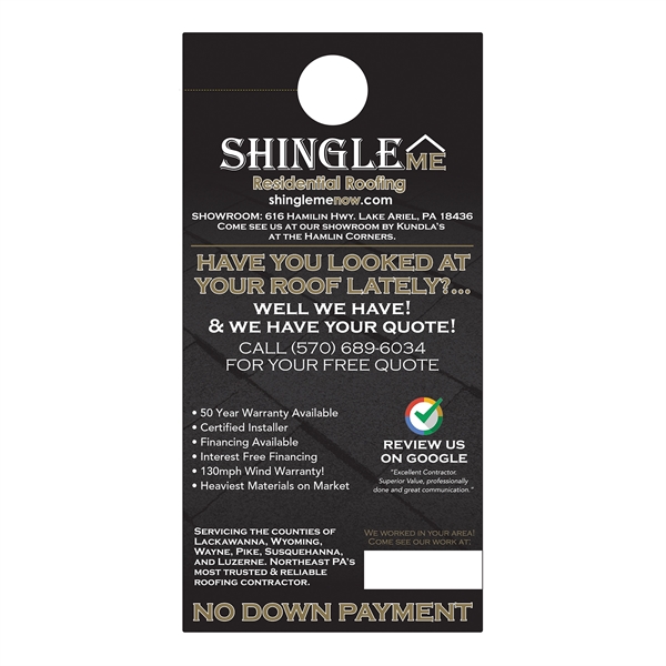 Door Hanger.... from ASI 75629 PSI Plastic Graphics / Plastic Graphics PSI