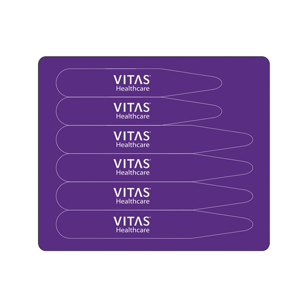 Collar stay card has size 3 1/8" x 2 5/8".... from ASI 75629 PSI Plastic Graphics / PSI