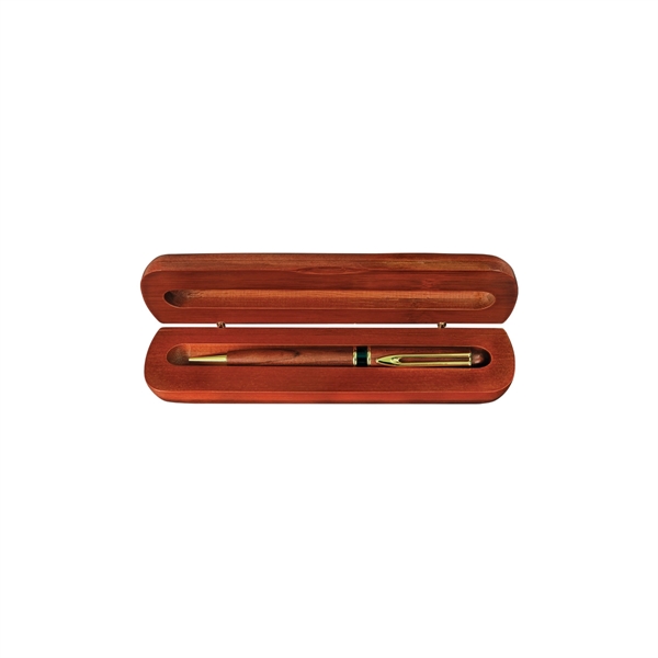 6 3/4" x 2 1/8" x 7/8" rosewood single pencil case... from ASI 74601 Calico