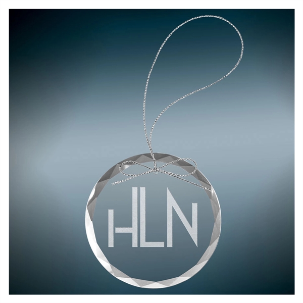 3 1/4" clear glass hanging ornament with silver string. Assorted shapes.... from ASI 74601 Calico