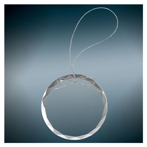 3 1/4" clear glass hanging ornament with silver string. Assorted shapes.... from ASI 74601 Calico