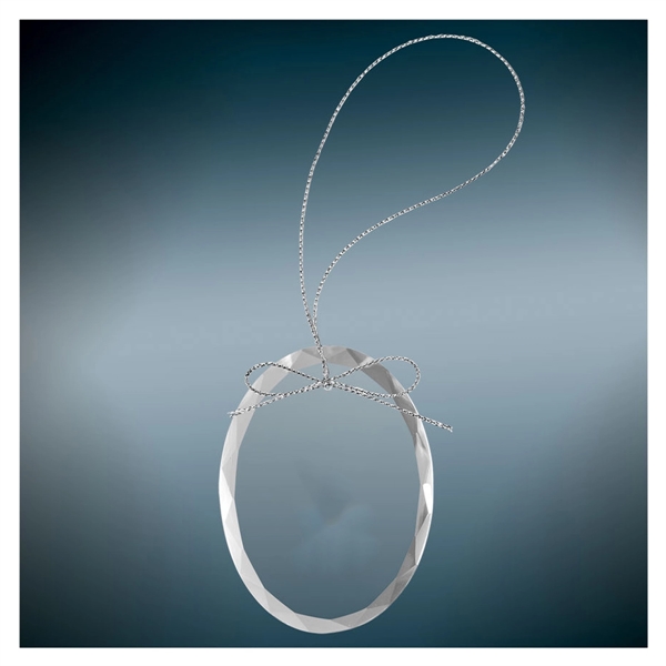 3 1/4" clear glass hanging ornament with silver string. Assorted shapes.... from ASI 74601 Calico