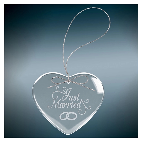 3 1/4" clear glass hanging ornament with silver string. Assorted shapes.... from ASI 74601 Calico