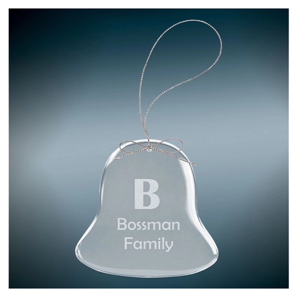 3 1/4" clear glass hanging ornament with silver string. Assorted shapes.... from ASI 74601 Calico