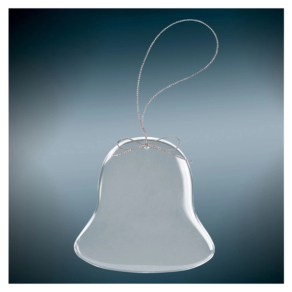 3 1/4" clear glass hanging ornament with silver string. Assorted shapes.... from ASI 74601 Calico