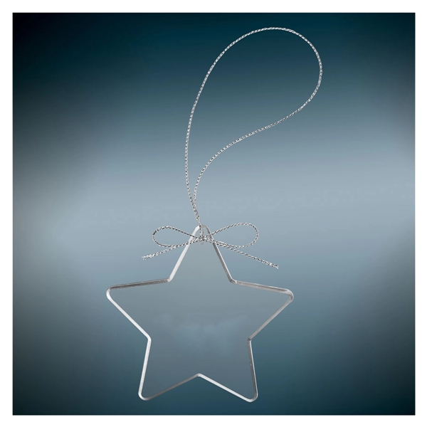 3 1/4" clear glass hanging ornament with silver string. Assorted shapes.... from ASI 74601 Calico