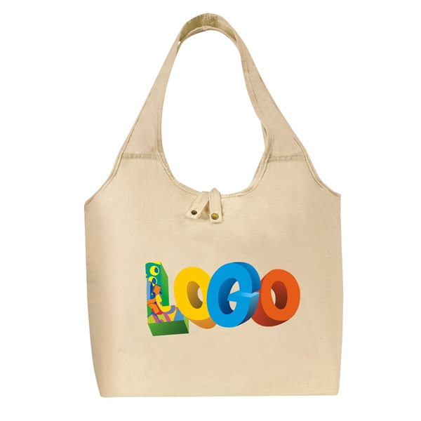 Tote made of 8 oz, 100% raw cotton canvas will roll-up... from ASI 46420 Continental Mkting Svc Inc / CMBags