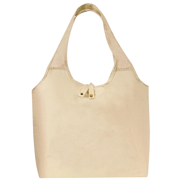 Tote made of 8 oz, 100% raw cotton canvas will roll-up... from ASI 46420 Continental Mkting Svc Inc / CMBags