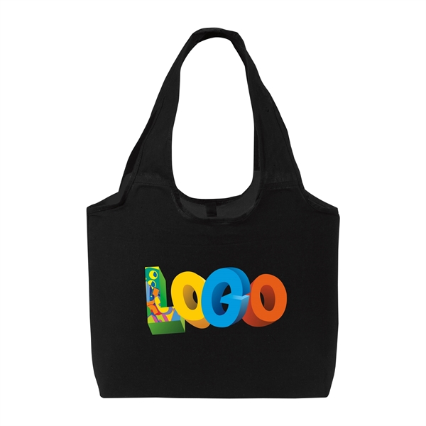 Roll-up, cotton canvas tote with snap closure, large main compartment and... from ASI 46420 Continental Mkting Svc Inc / CMBags