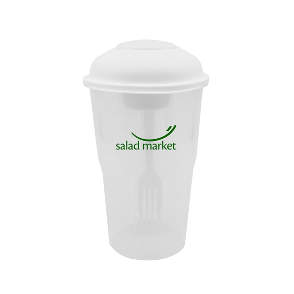 4.53" x 4.33" x 7.48" salad shaker container with fork and... from ASI 90807 Tekweld