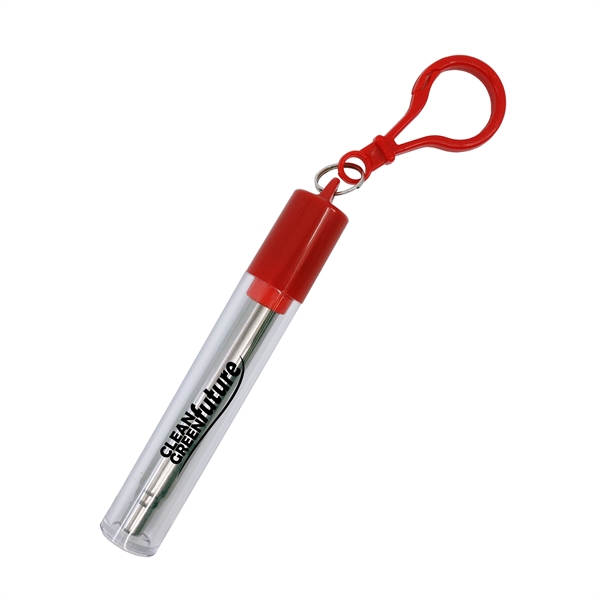 Stainless steel telescope straw with silicone tip; includes travel case, clip... from ASI 90807 Tekweld