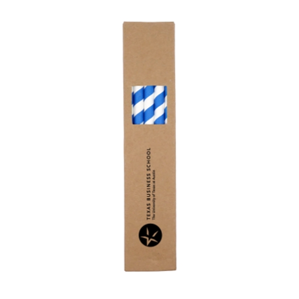 10 pack of 1.325" x 7.75" biodegradable paper straws in paper... from ASI 90807 Tekweld