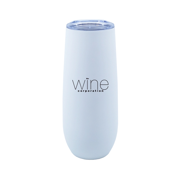 14 oz. stainless steel champagne flute with rubberized finish; includes lid... from ASI 90807 Tekweld