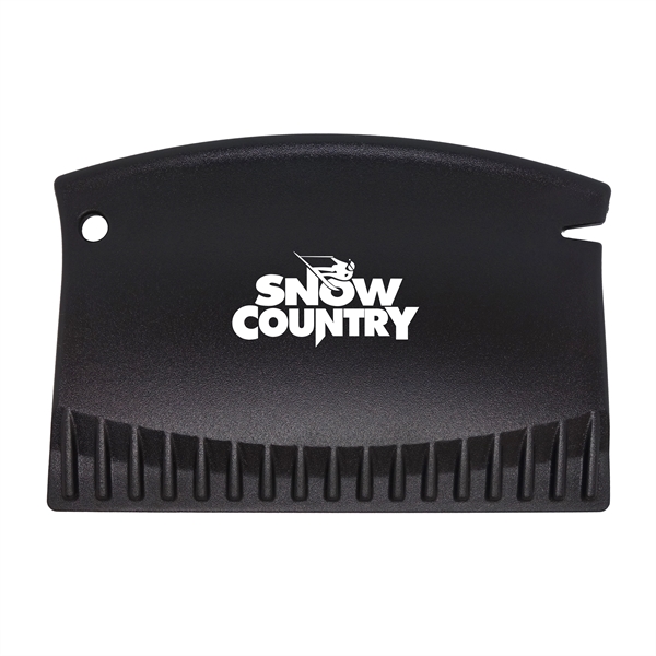 3.5" x 2.32" x .315 credit card style ice scraper.... from ASI 90807 Tekweld