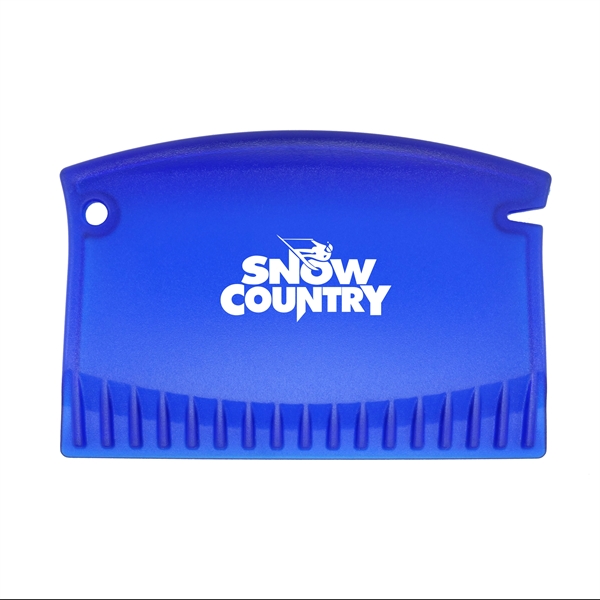 3.5" x 2.32" x .315 credit card style ice scraper.... from ASI 90807 Tekweld