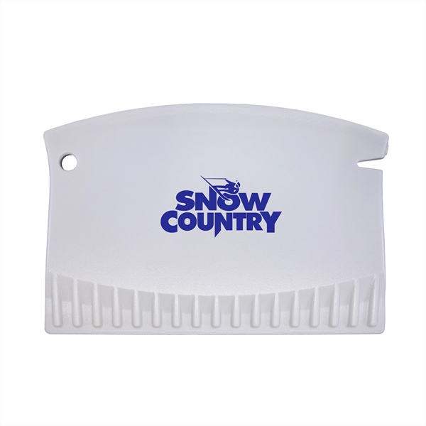 3.5" x 2.32" x .315 credit card style ice scraper.... from ASI 90807 Tekweld