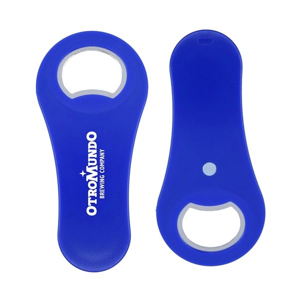 1.93" x 4.13" rounded bottle opener with built-in magnet.... from ASI 90807 Tekweld