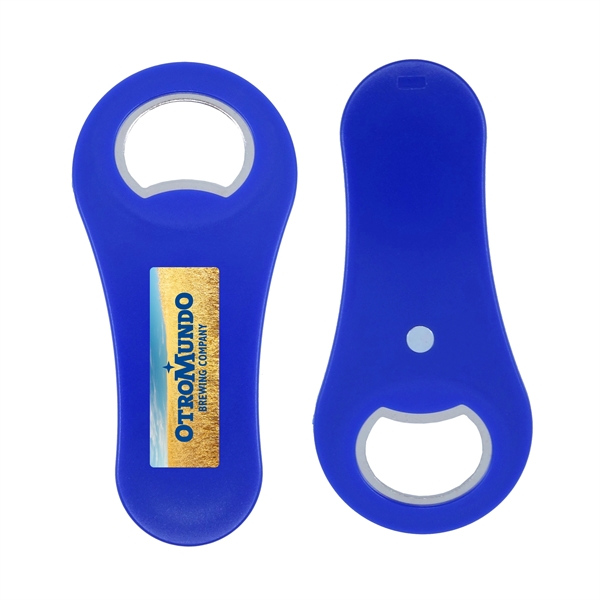 1.93" x 4.13" rounded bottle opener with built-in magnet.... from ASI 90807 Tekweld