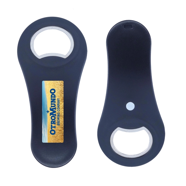1.93" x 4.13" rounded bottle opener with built-in magnet.... from ASI 90807 Tekweld