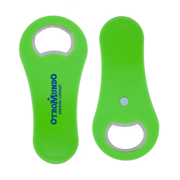 1.93" x 4.13" rounded bottle opener with built-in magnet.... from ASI 90807 Tekweld