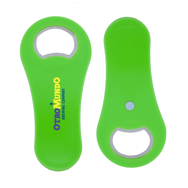 1.93" x 4.13" rounded bottle opener with built-in magnet.... from ASI 90807 Tekweld