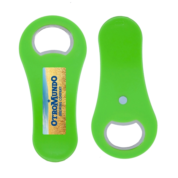 1.93" x 4.13" rounded bottle opener with built-in magnet.... from ASI 90807 Tekweld