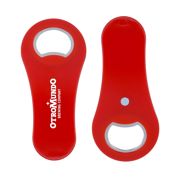 1.93" x 4.13" rounded bottle opener with built-in magnet.... from ASI 90807 Tekweld