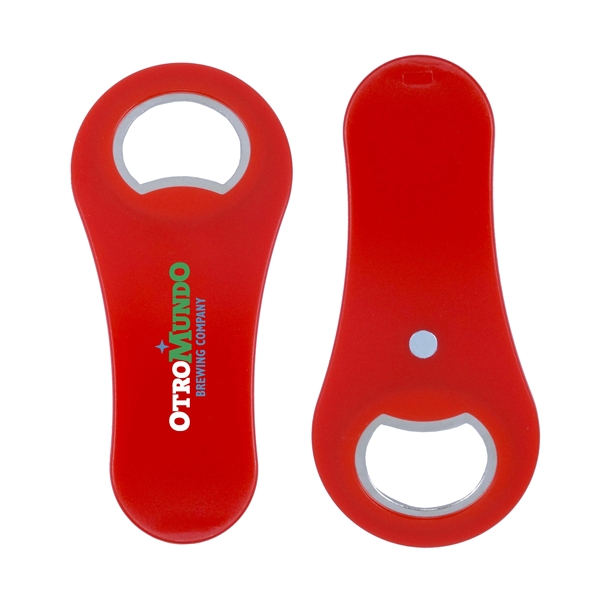 1.93" x 4.13" rounded bottle opener with built-in magnet.... from ASI 90807 Tekweld