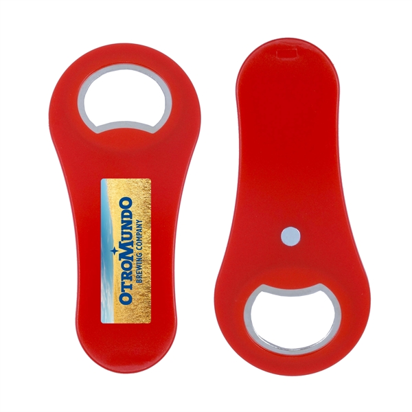 1.93" x 4.13" rounded bottle opener with built-in magnet.... from ASI 90807 Tekweld