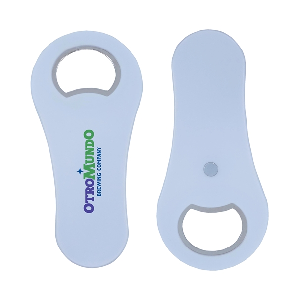 1.93" x 4.13" rounded bottle opener with built-in magnet.... from ASI 90807 Tekweld