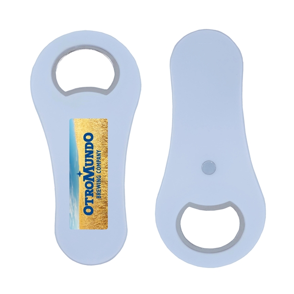 1.93" x 4.13" rounded bottle opener with built-in magnet.... from ASI 90807 Tekweld