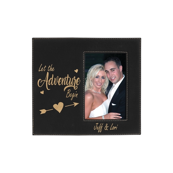 8 1/8" x 9 1/4" x 1/4" PU leatherette photo frame... from ASI 74601 Calico