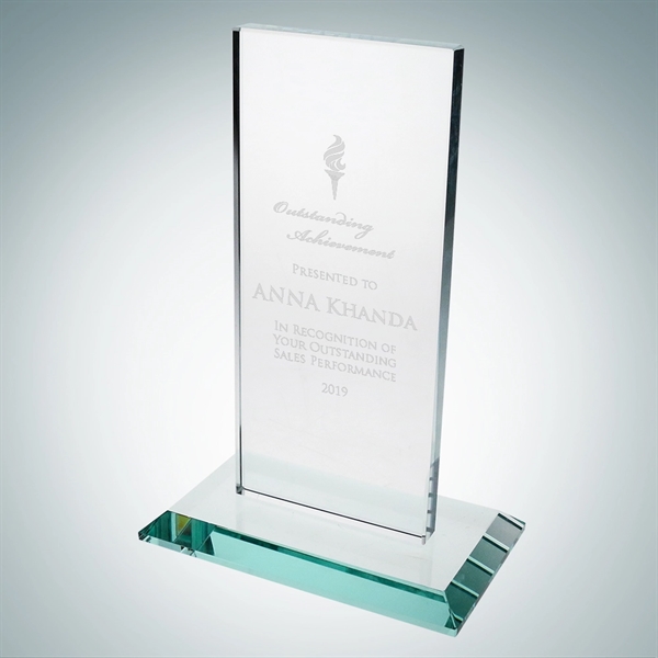 Large vertical rectangle plaque made of glass measuring 10 1/2" x... from ASI 47791 Best Deal Awards