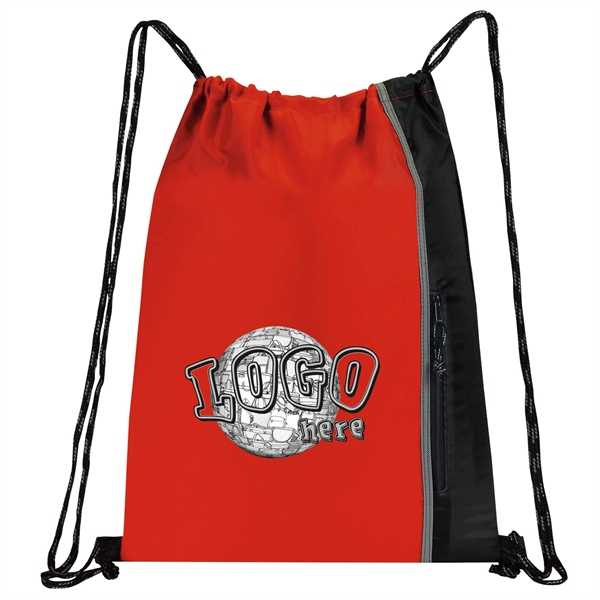 Drawstring sports pack with large compartment, two-tone heavy duty cord straps... from ASI 46420 Continental Mkting Svc Inc / CMBags