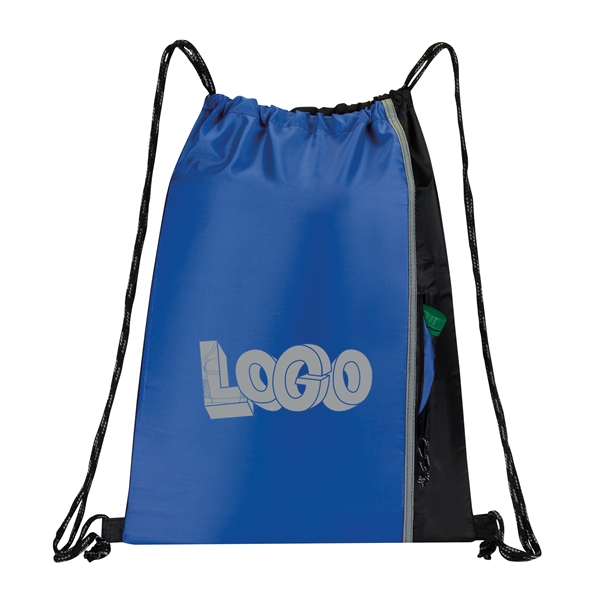 Drawstring sports pack with large compartment, two-tone heavy duty cord straps... from ASI 46420 Continental Mkting Svc Inc / CMBags