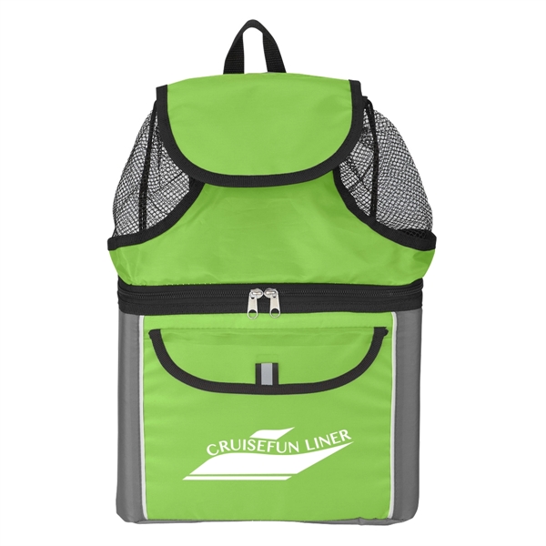 Beach backpack with mesh top compartment and adjustable padded shoulder straps.... from ASI 61125 Hit Promotional Products / Hit®