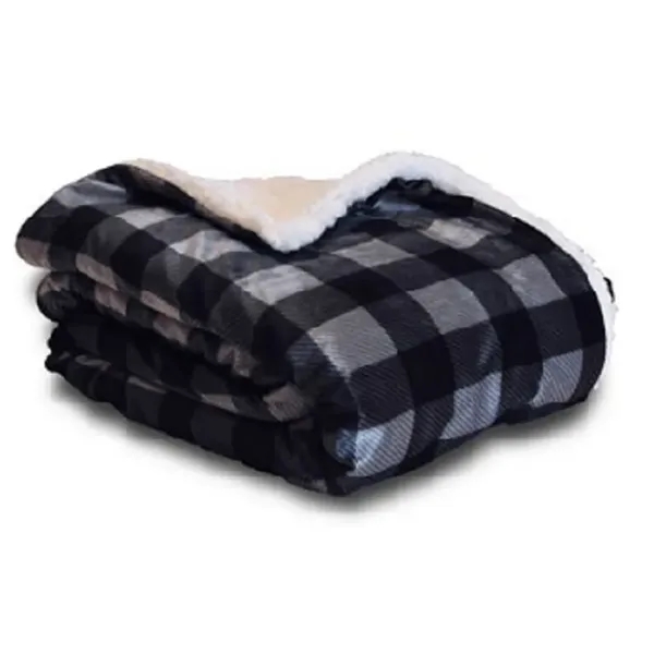 50" x 60" 220GSM micro mink and 240GSM faux-lambswool Sherpa-style blanket... from ASI 99030 Zipline