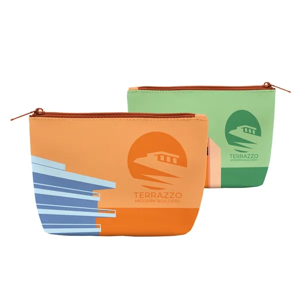 Full-color, full-bleed 1.2mm crosshatch vegan leather pouch with your choice of... from ASI 45657 Pop! Promos