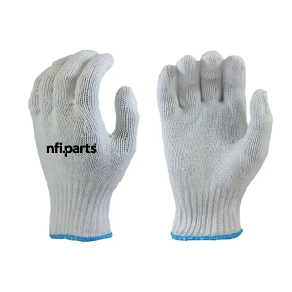 White, reversible, polyester knit, fitted work glove, screen printed. 25 dozen/ctn.... from ASI 79951 Promosafe / Promosafe