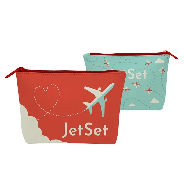 Full-color, full-bleed 1.2mm crosshatch vegan leather pouch with your choice of... from ASI 45657 Pop! Promos