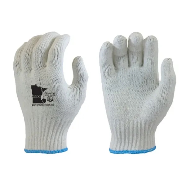 Extra heavy, polyester blend, string knit glove, screen printed. 10 dozen/ctn.... from ASI 79951 Promosafe / Promosafe