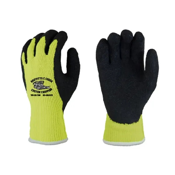 Lime green glove with black crinkle rubber coating. 6 dozen/ctn. 4... from ASI 79951 Promosafe