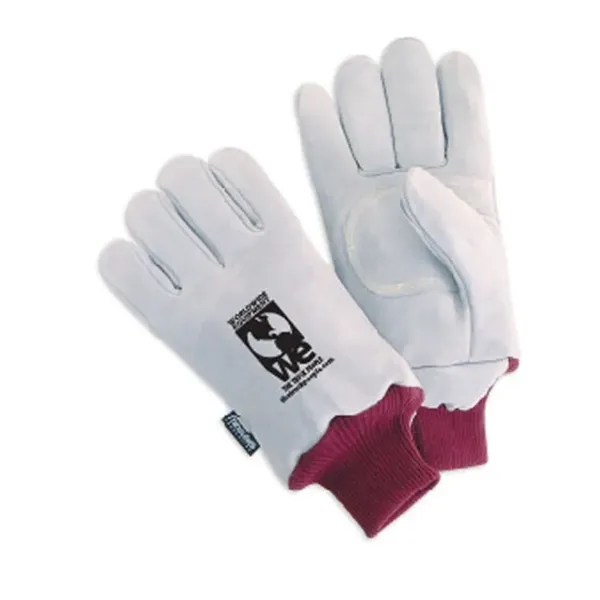 Side split leather, freezer lined, leather glove, screen printed. 6 dozen/ctn.... from ASI 79951 Promosafe / Promosafe