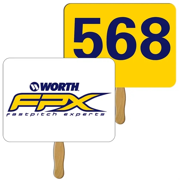 Rectangle shape auction fan with hidden wooden stick.... from ASI 67620 Lion Circle Corp / Lion/Circle