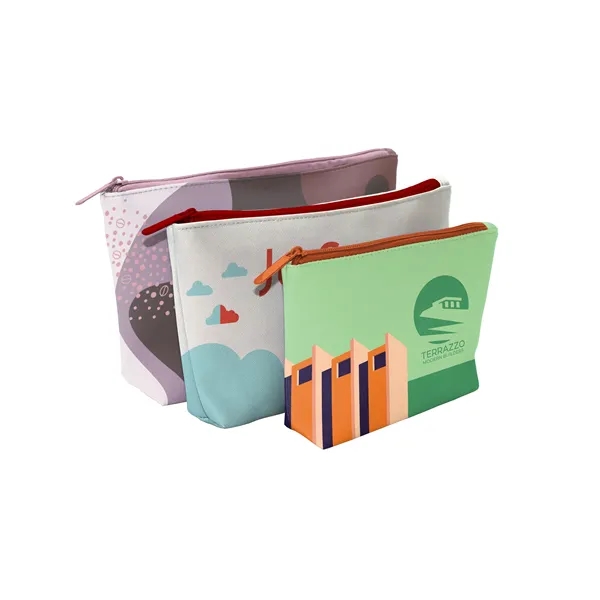 Full-color, full-bleed 1.2mm crosshatch vegan leather pouch with your choice of... from ASI 45657 Pop! Promos