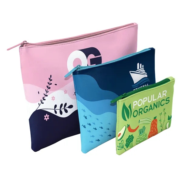 Full-color, full-bleed 1.2mm crosshatch vegan leather pouch with same design on... from ASI 45657 Pop! Promos