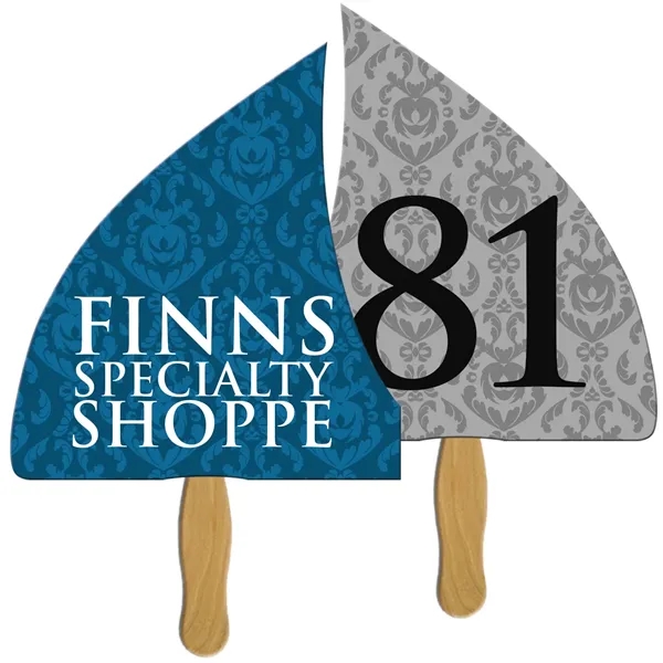 Fin/Sail shape auction fan with hidden wooden stick.... from ASI 67620 Lion Circle Corp / Lion/Circle