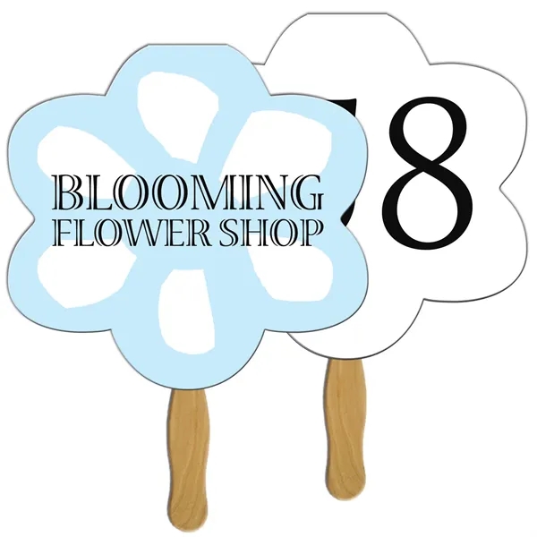 Flower shape auction fan with hidden wooden stick.... from ASI 67620 Lion Circle Corp / Lion/Circle